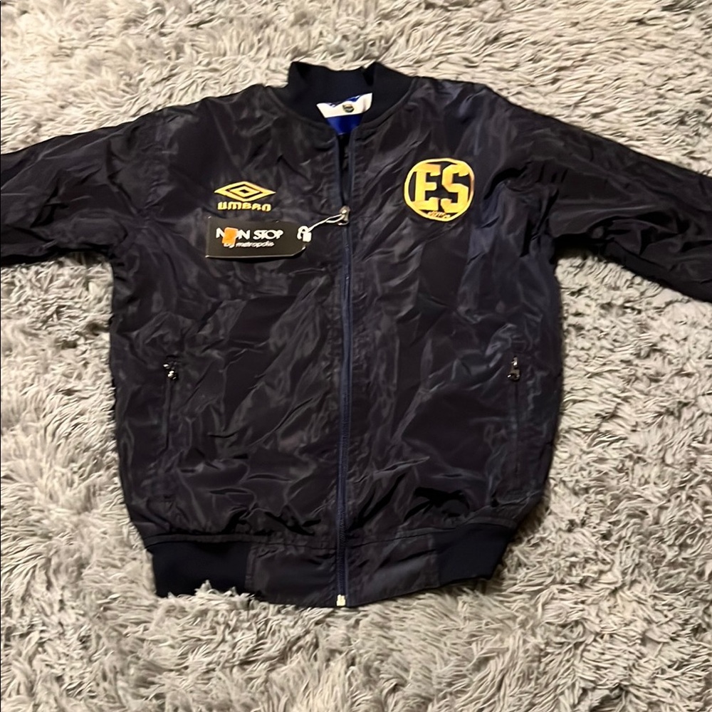 Umbro Black and Gold Bomber Jacket with Sporty Design